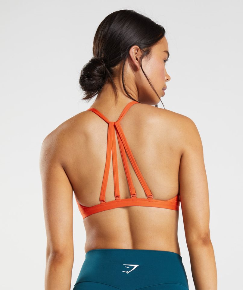 Women's Gymshark Minimal Sports Bra Orange | CA A71D56